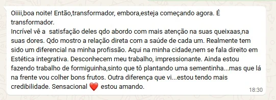 Depoimento de profissional da estética